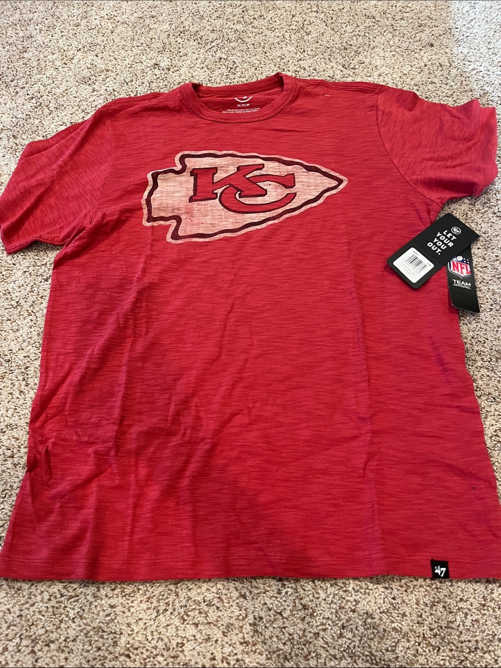 '47 Kansas City Chiefs Red Short Sleeve Logo Tee